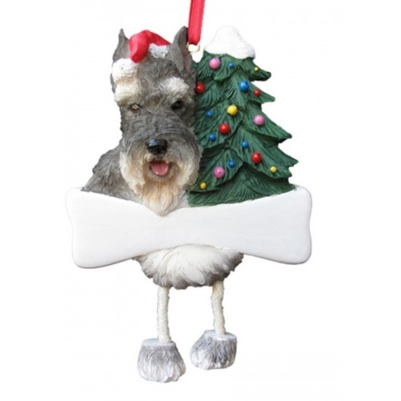 Schnauzer, cropped , Dangling Legs Ornament - Picture 1 of 1